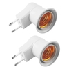 2pcs prise ue à E27 adaptateur LED s lumière b-ulb convertisseur support de prise avec bouton marche/arrêt interrupteur Portable