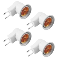 2pcs prise ue à E27 adaptateur LED s lumière b-ulb convertisseur support de prise avec bouton marche/arrêt interrupteur Portable
