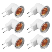 2pcs prise ue à E27 adaptateur LED s lumière b-ulb convertisseur support de prise avec bouton marche/arrêt interrupteur Portable