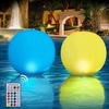 2PCS RGBW solaire alimenté LEDs flottant lumières de piscine