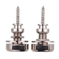 2pcs sangle de guitare verrouille les boutons de sangle de libération rapide de sécurité en métal