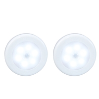 2Pcs sans fil rondelle LED télécommande armoire armoire