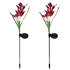 2Pcs Solar Lily Flower Lights pour jardin Patio Backyard Stake Lamp Garden Decor