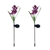 2Pcs Solar Lily Flower Lights pour jardin Patio Backyard Stake Lamp Garden Decor