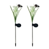 2Pcs Solar Lily Flower Lights pour jardin Patio Backyard Stake Lamp Garden Decor
