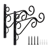 2pcs support de crochet de suspension extérieur noir