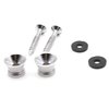 2pcs Verrou de Courroie Pins Peg Métal Noir / Argent Pour Guitare électrique Acoustique Ukulélé Basse Universal