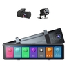 3 caméras Caméra de bord 12 po 2, 5 k Clear Car rétroviseur de voiture BT Caméscope Caméscope à écran tactile Caméra de voiture