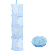 3 couches de pêche pliable suspendus de stockage de séchage sac de filet