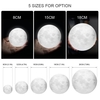 3 couleurs Creative Lune Lampe 3D Imprimé Lunaire Lampe LED Night Light 20cm / 7.9in avec Support pour Enfants Filles Anniversaire Thanksgiving Cadeaux De Noël
