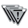 3 Pack Cyclisme Panneau Réfléchissant Vélo Avertissement Triangle Réflecteur Triangle De Nuit Autocollants Magnétiques Réfléchissants pour Courir Equitation Sports De Plein Air