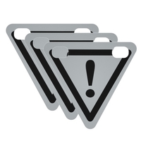 3 Pack Cyclisme Panneau Réfléchissant Vélo Avertissement Triangle Réflecteur Triangle De Nuit Autocollants Magnétiques Réfléchissants pour Courir Equitation Sports De Plein Air