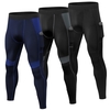3 Packs Hommes Pantalon De Yoga Taille Haute Pantalon De Sport À Séchage Rapide Leggings Fitness Pantalon D