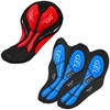 3 Packs Shorts de cyclisme Rembourrage de coussin rembourré en Gel pour hommes femmes pantalons de sous-vêtements de vélo (2 bleu et 1 rouge)