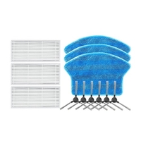 3 paires de brosses latérales + 3 filtres à poussière + 3 pièces de remplacement de chiffons pour aspirateur Midea i2 / VCR03