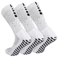 3 Paires de Chaussettes de Football Antidérapantes pour Hommes et Femmes Chaussettes Athlétiques Respirantes avec Pinces pour Football Basketball Yoga Course Cyclisme
