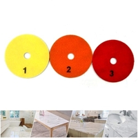3 PCS / ensemble 4 pouces 100 mm diamant sec / humide tampons de polissage en 3 étapes diamant granit outil de polissage marbre béton broyage