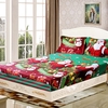 3 pcs / set De Noël Santa Literie Ensemble Micro Fiber 3D Imprimé Lit Draps + Taie D
