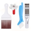 3 pcs Climatiseur Condenseur En Plastique Brosse De Nettoyage Et Peigne Ensemble Fin Cleaner Fin Redresseur Réfrigérateur Bobine De Nettoyage Fouet Brosse Entretien CVC Évaporateur Radiateur Réparation Outil De Nettoyage