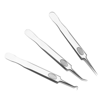 3 PCS En Acier Inoxydable Acné Aiguille Point Noir Retrait Clip Whitehead Retrait Aiguille Remover Pincette Pincement Visage Soins Beauté Réparation Outils