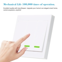 3 PCS eWeLink Bouton-poussoir mural Interrupteur Télécommande Télécommande 3 Gang 86 Type Commutateur MARCHE / ARRÊT Panneau 433 MHz Télécommande Sans Fil RF Émetteur avec Autocollants Position Libre Flexible Pour La Maison Salon Chambre