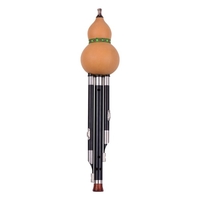 3 Tons C-Key Hulusi Gourd Cucurbitacées Flûte Ébène Tuyaux Instrument Traditionnel Chinois