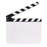 30 * 24cm / 12 * 9in Film acrylique Clapboard Réalisateurs Clapper Board