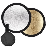 30 cm/12 pouces réflecteur rond de photographie argent et or portable pliable 2 en 1 pour la photographie en studio avec sac de transport