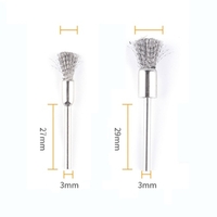 30 pièces brosses de roue en fil 3mm tige enlever les bavures rouille métal non métallique surface polissage dérouillage