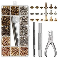 300 ensembles de rivets en cuir Rivet à double capuchon