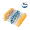 300PCS 1 / 4W Chromatic Ring Resistor Metal Metal Resistor Assortment Kit with Permissible Error ± 1% 30 Resistance Values 10/22/47/100/150/200/220/270/330/470/510/680 ohm 1/2 / 2.2 /3.3/4.7/5.1/6.8/10/20/47/51/68/100/220/300/470/680 kilo ohm 1 mégohm