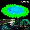 300pcs roches lumineuses pierres décoratives lueur extérieure jardin cour pelouse cailloux lumineux