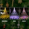 317LED s cascade lumières 8 Modes arbre lumière pentagramme arbre de noël décoratif cascade lumières étanche fée chaîne lumières pour extérieur mariage fête cour jardin Patio