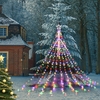 317LED s cascade lumières 8 Modes arbre lumière pentagramme arbre de noël décoratif cascade lumières étanche fée chaîne lumières pour extérieur mariage fête cour jardin Patio