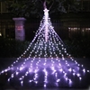 317LED s cascade lumières 8 Modes arbre lumière pentagramme arbre de noël décoratif cascade lumières étanche fée chaîne lumières pour extérieur mariage fête cour jardin Patio