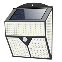 318 LED lampe solaire extérieure lampe de mur de cour à induction humaine étanche IP65 60㎡ zone d