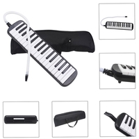 32 Piano Keys Melodica Musical Instrument Education pour les enfants cadeau Débutant enfants avec sac de transport noir