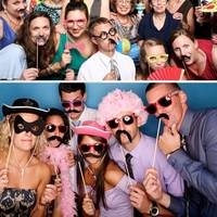 33pcs Set de Masque avec bâton Props photo pour mariage Noël fête soirée d
