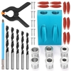 34 Pcs / Set 15 ° Localisateur de trou incliné pour le travail du bois Guide de forage Ouvre-trou Ensemble d