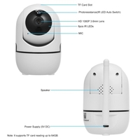 360 degrés 1080P prise en charge de la caméra WiFi sans fil interphone vocal détection de mouvement Vision nocturne stockage sur carte TF stockage en nuage
