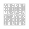 36pcs pochoirs de lettres et de chiffres de 3 pouces réutilisables