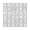 36pcs pochoirs de lettres et de chiffres de 4 pouces réutilisables