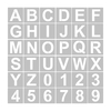 36pcs pochoirs de lettres et de chiffres de 5 pouces réutilisables