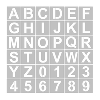 36pcs pochoirs de lettres et de chiffres de 5 pouces réutilisables