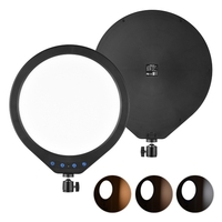 36W LED lumière vidéo 12 pouces Studio rond photographie lumière de remplissage 224pcs LED perles 3000K-6000K Dimmable CRI90 + avec adaptateur secteur rotatif rotatif rotule pour Vlog en direct Streaming Portrait photographie