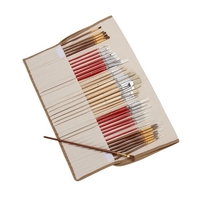 38pcs ensemble de pinceaux PaintBrushes Starter Kit comprend des brosses Taklon / poils / cheveux de cheval pour peinture à l