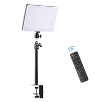 38W RGB Video Light Photographie Light avec C-Clamp Stand Bi-Color Temperature 3200-5500K Dimmable Brightness CRI 95 Ball Head Remote Control for Gaming Video Recording Video Conference Diffusion en direct