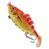 3.9 in / 0.6 oz leurres de pêche pour truite basse leurres durs à 6 segments avec hameçon triple appât de pêche à plusieurs articulations appâts de pêche 3D yeux appâts artificiels appâts