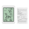 3.9-pouces LCD thermo-hygoromètre numérique température et humidité mètre avec Max Min valeur affichage 2 en 1 thermomètre et hygromètre réveil intérieur température humidité moniteur pour dortoir de bureau à domicile