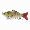 3.9in / 0.53 oz Bionic Multi Articulé Leurre Dur S Natation Action Leurre De Pêche 7 Segment Coulant Leurre De Pêche VIB Appât Crankbait 3D Yeux Réalistes Artificielle Leurres De Pêche Crochet avec Crochets Aigus Tackle